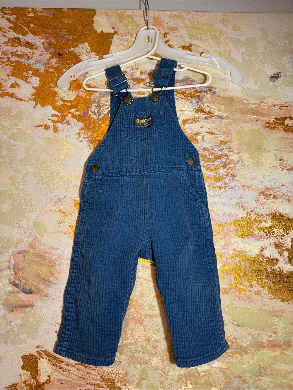 Vintage OshKosh B'gosh Dark Blue Overalls for Kids 24 Months